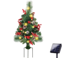 2026 luces de Jardim para Natal com Poste Solar Árvore de Natal Iluminada Decoração Exterior para Pátio