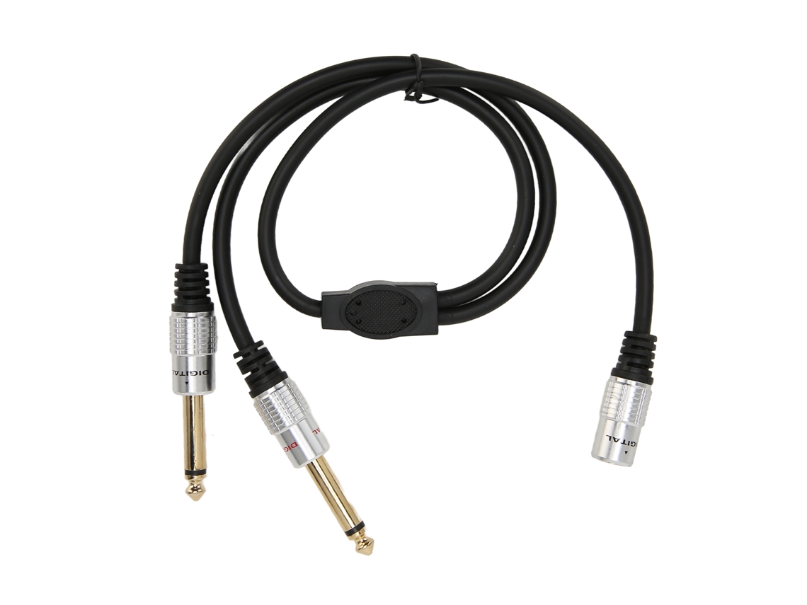 Cabo adaptador estéreo 3.5mm para dois mono 6.35mm EOOCOO