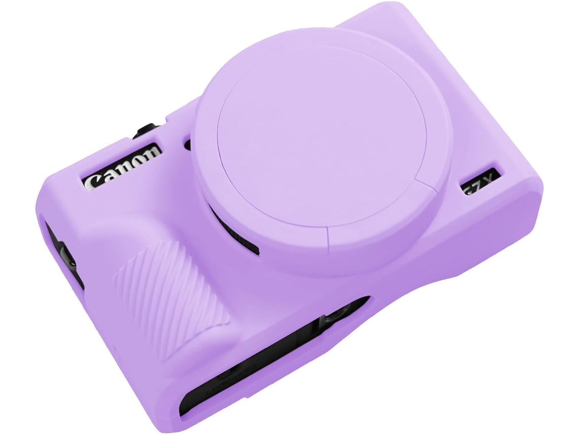 Capa Silicone HEXINYIGJLY para Canon G7x Mark Iiitampa Removível, Anti Risco Roxo