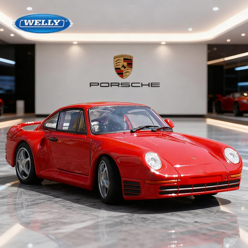 (vermelho) Miniatura De Supercarro Em Escala 1:24, Feita Em Metal Fundido, Modelo De Carro De Brinquedo.