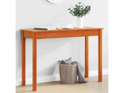 Vidaxl Mesa Consola 110x40x75 Cm Madeira De Pinho Maciça Castanho Mel