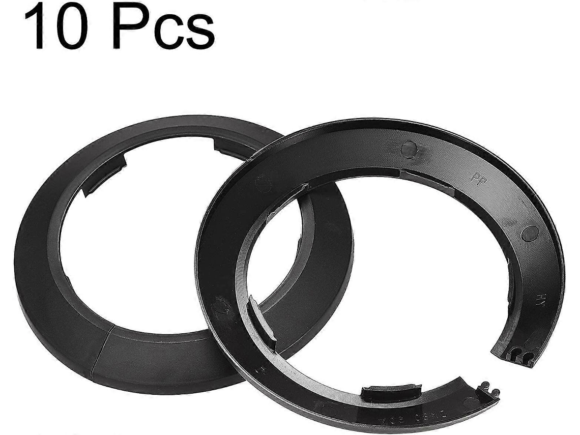 10 Peças de Capas Decorativas de Plástico Pp para Tubos de Radiador 90mm Preto