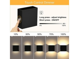 2pcs Luzes De Parede Dimmable, Recarregáveis Com Toque, Led Warm White, 3000mah, Instalação Fácil