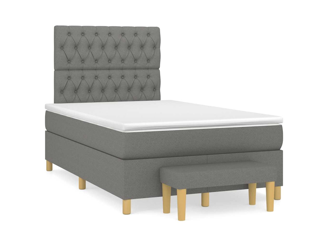 Box Spring Bed, Box Spring Beds Vidaxl Cinzeto Tecido (120 X 190 Cm)
