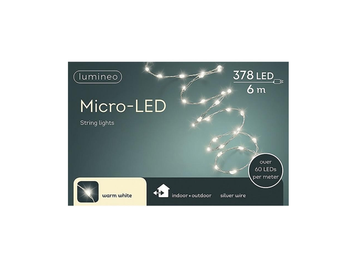 Grinalda de Luzes 378 Micro Leds Luz Quente
