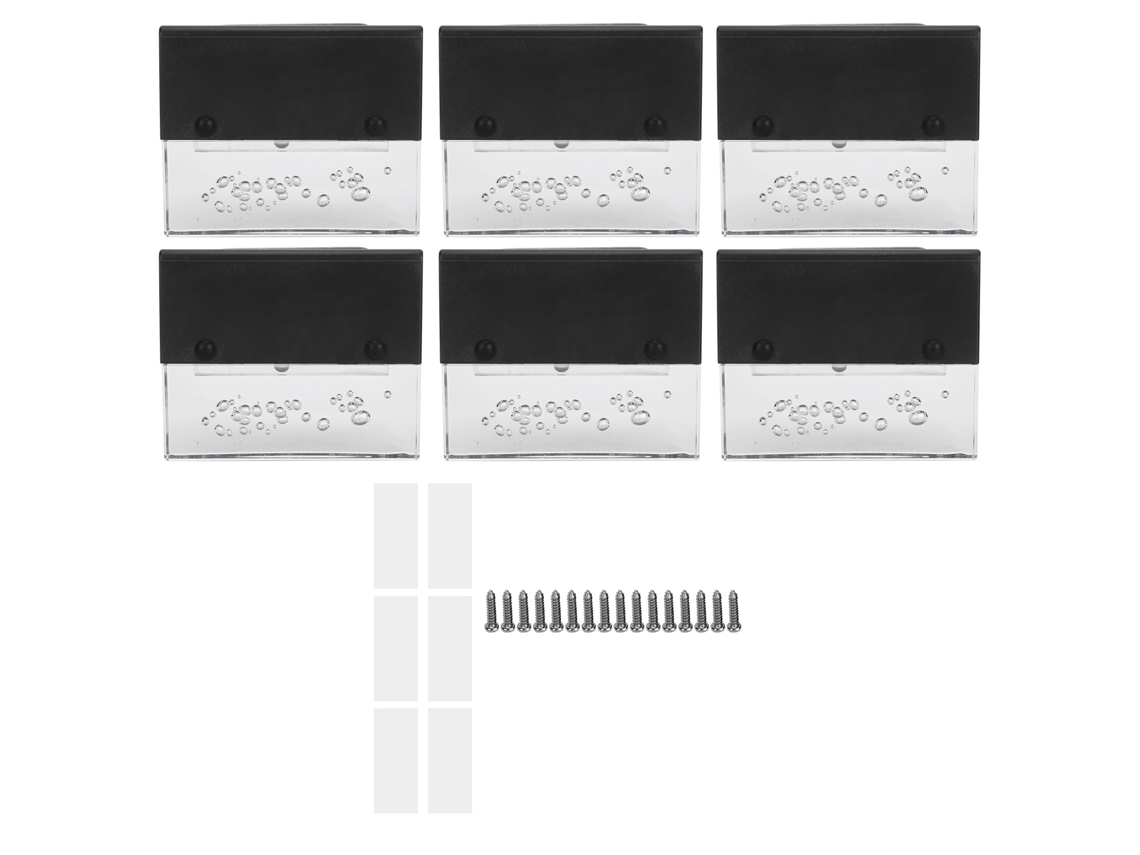 2026 6 Peças de Luzes Led para Escadas Solares com Mudança de Cor Exteriores, Varanda, Jardim, Pátio, Aproximado