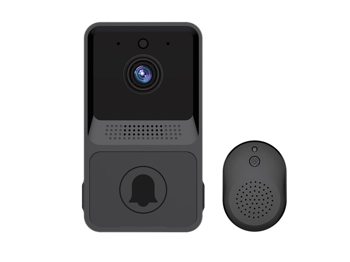 Campainha Inteligente Sem Fio Wi-Fi Interfone Câmera de Vídeo Campainha  Campainha de Segurança Grande Angular Visão Noturna Campainha Preta
