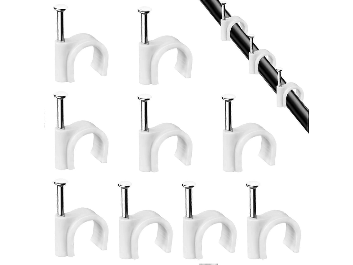Pacote com 100 Abraçadeiras de Nylon Redondas, Brancas, Resistentes e Duráveis ​​ 7 Mm AQUAFORGE AQUAFORGE