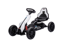 Kart Elétrico 12v 3-5km/h 2 Estágios Cinto Branco 3-8 Anos