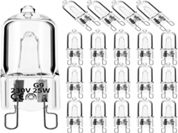 Lurelia Pack De 20 Lâmpadas Led G9 40w 220-240v Branca Quente, Regulável, Sem Cintilação, Cápsula Transparente