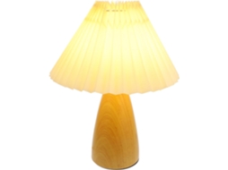 Abajur de Cabeceira de Madeira com Base, Luminária Decorativa Estética para Quarto com Fonte de Alimentação Usb. SFUSHOS