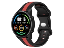 Bracelete de Smartwatch para Xiaomi MI Watch Sport 22mm Borboleta Fivela de silicone de duas cores (preto + vermelho)