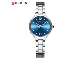 Relógio Feminino De Luxo Com Movimento De Quartzo (azul Prateado), Elegante E Com Mostrador Pequeno.