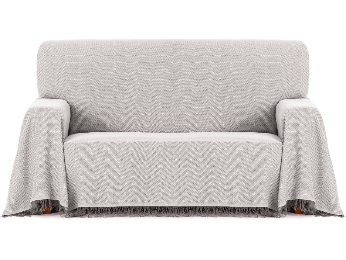 Plaid EYSA Espiga (230 x 260 cm - Algodão - Gris Claro)