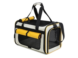 Mochila de Transporte para Gatos AQUAFORGE respirável, dobrável 47x25x28cm amarela