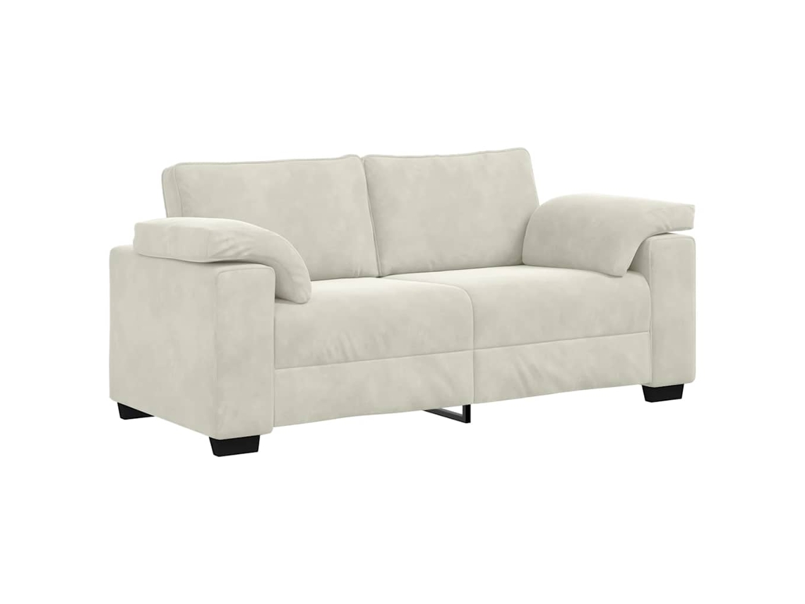 Sofá Loveseat Vidaxl Creme Veludo