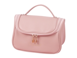Bolsa De Viagem De Mulher Maquilhagem Portátil Higiene Pele Sintética Rosa (22x14.5x13.5cm)
