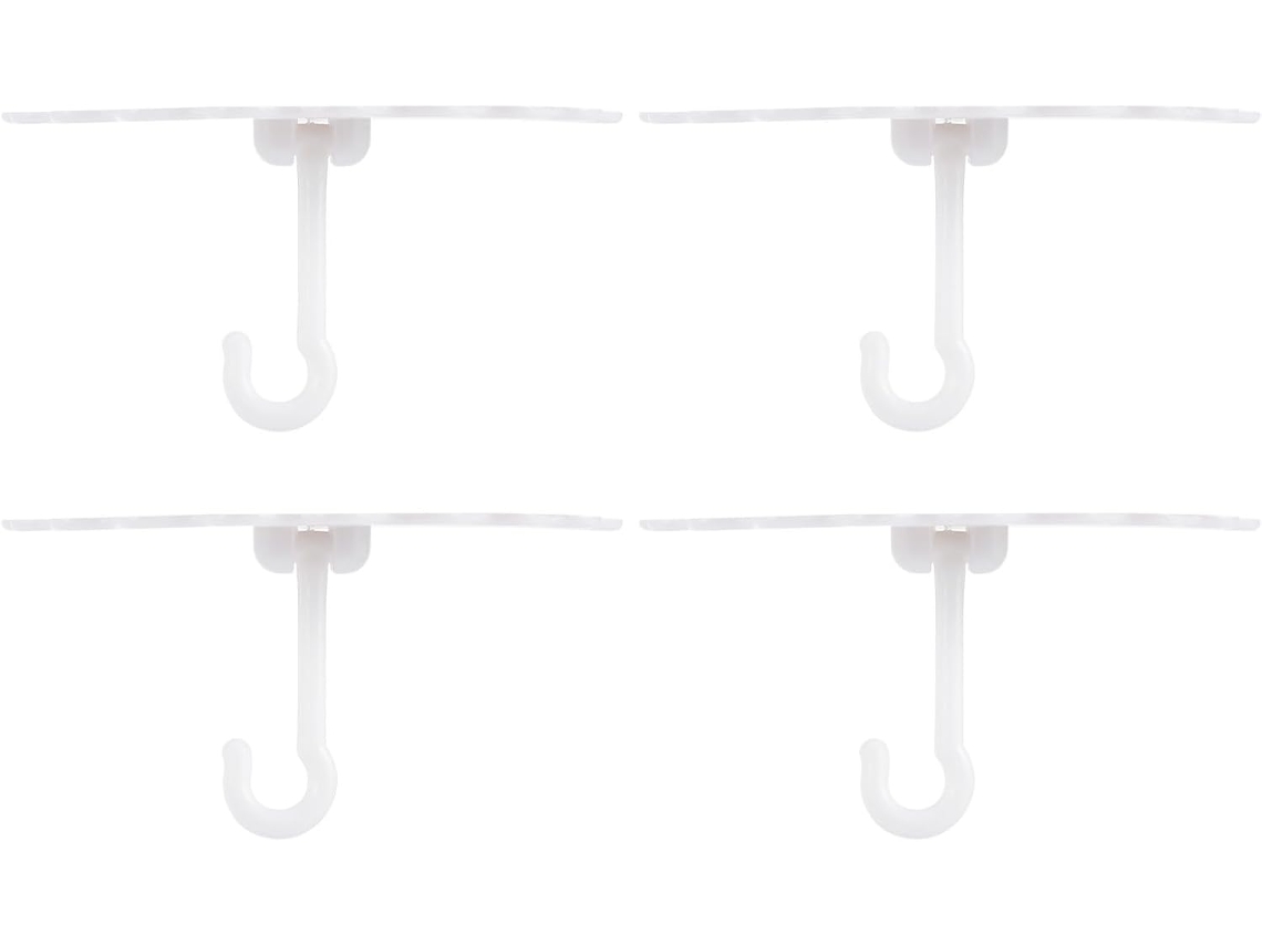 Gancho Adesivo De Plástico Branco Alasum Para Teto, Ideal Para Mosquiteiros Fácil De Instalar Em Superfícies Lisas E