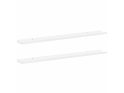 Prateleiras de Parede 2 Pcs 100x9x3cm Branco Brilhante MAISON EXCLUSIVE