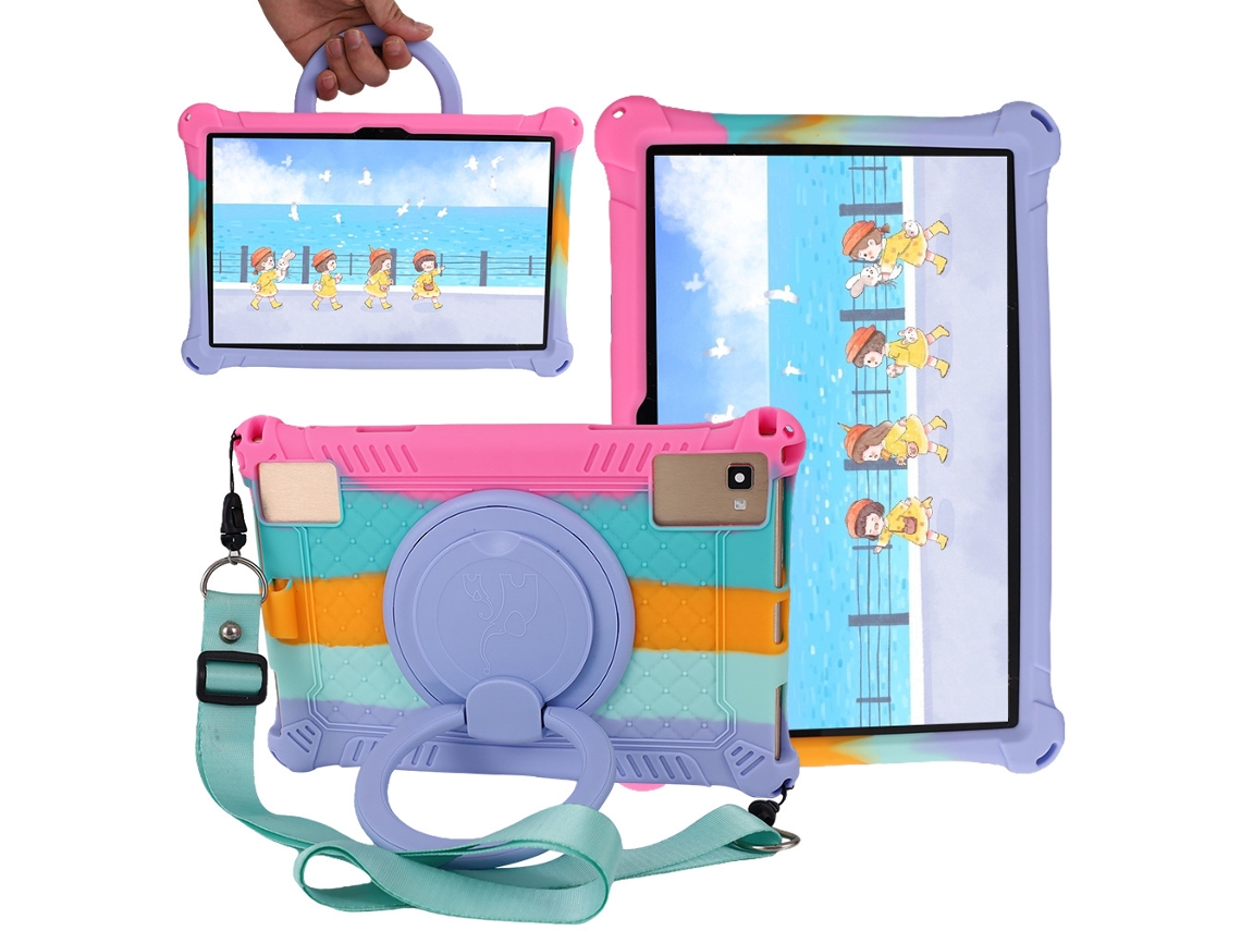 Capa Protetora Em Silicone Para Tcl Tab 10s De 10,1 Polegadas Hibbent (rosa Iridescente)