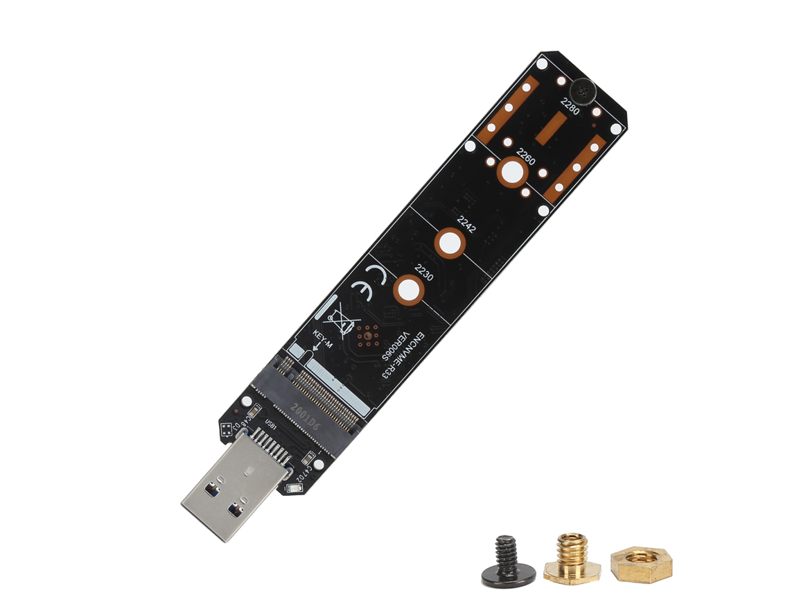 Cartão Adaptador Usb3.1 Para Adaptador M.2 Nvme/sata Pcie Para Porta Usb A Rtl9210b