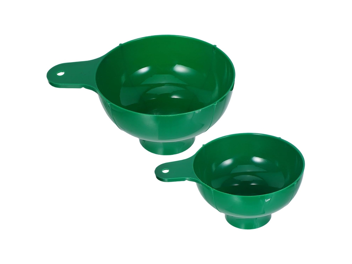 Funil De Cozinha Boca Larga, 2 Peças, Pp Verde