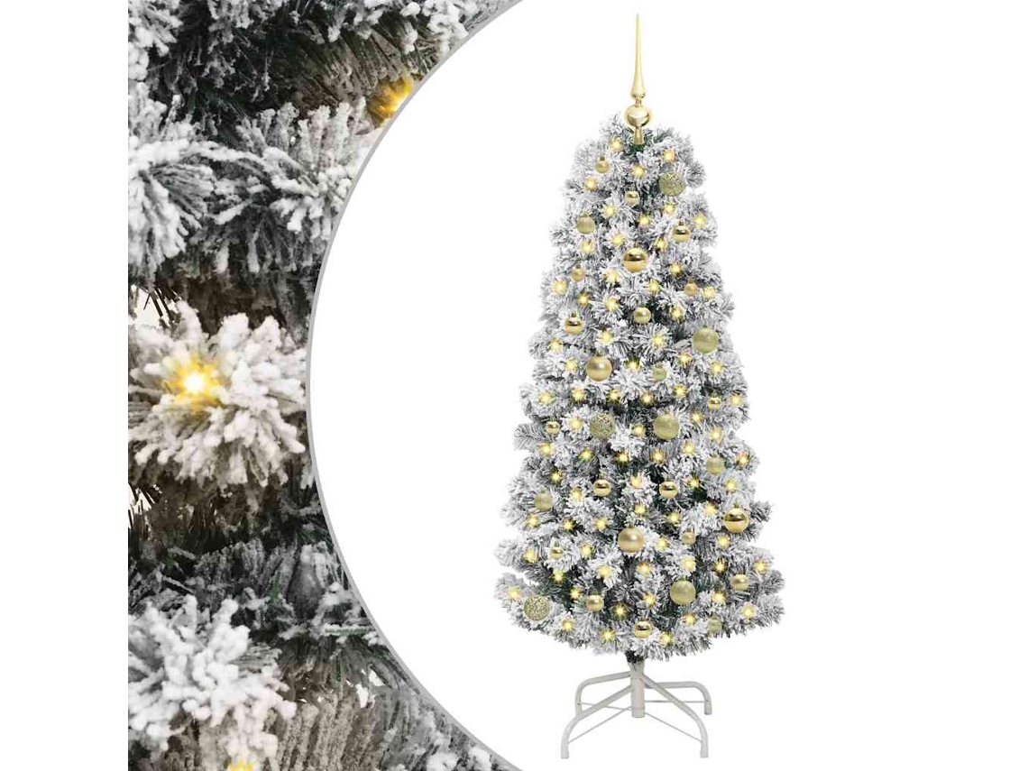 Conjunto 1 Decoração De Árvore De Natal Vidaxl Verde Pvc (150 Cm)