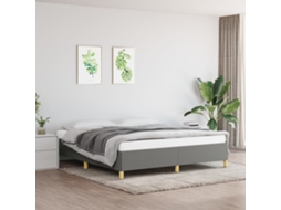 Vidaxl Estrutura De Cama Sem Colchão 160x200 Cm Tecido Cinzento-escuro