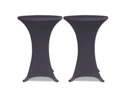 Maison Exclusive - Capa Extensível Para Mesa 2 Pcs 70 Cm Antracite