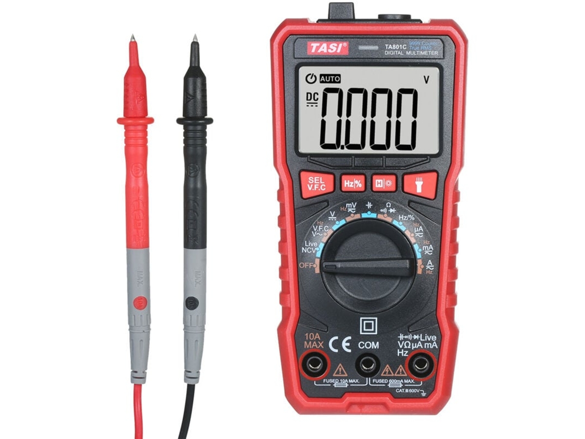 Multímetro Digital Ta801c, Testador Profissional, Multímetro True Rms, Alcance Automático, Mini Testador Multifuncional, Voltímetro Ohm Ncv Slowmoose