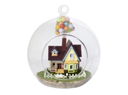 Casa Voadora 3d Em Miniatura - Modelo Wonderland - 12x12x12 Cm