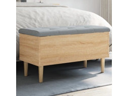 Vidaxl Banco Arrumação 82x42x46 Cm Derivados Madeira Carvalho Sonoma