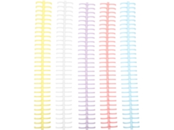 Argolas para pastas A4 com 30 folhas, pacote com 10 unidades, em plástico multicolorido, práticas para encadernação.