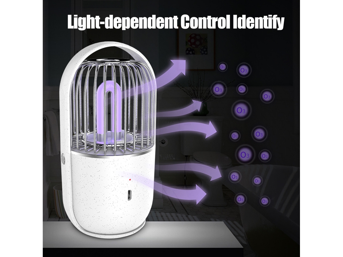 Lâmpada Germicida Uv Laxiscreed Com Interruptor De Controle De Luz E Ozono Branca
