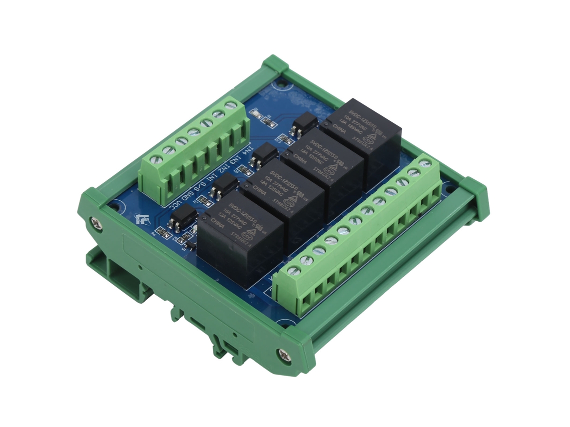 Módulo De Relé 4 Canais Laxiscreed, Alimentado Por 5v Com Isolamento Por Optocoupler