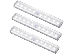 3 Pack Luz De Sensor De Movimento Magnética Recarregável Usb Com 10 Led Melhorada