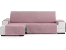 Capa de Chaise Longue Esquerda EYSA Extra Prática Premium Valeria Tecido Elástico (301 x 80 x 220 cm - Poliéster e Algodão - Rosa)