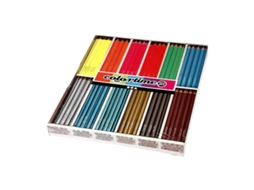 Conjunto De Lápis De Cor Creativ Company Triangular Metálico Neon, 144 Peças