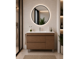 Móvel De Casa De Banho Com Lavatório Origenbath Caprera Sem Espelho 90x40 Cm Freixo Tea