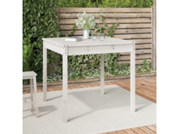 Vidaxl Mesa De Jardim 82,5x82,5x76 Cm Madeira De Pinho Maciça Branco