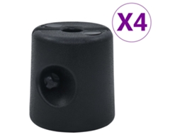Vidaxl Pesos Para Tenda 4 Pcs Pe Preto
