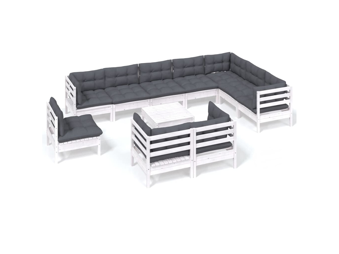 Garden Lounge Set, Garden Lounge Sets Vidaxl Branco Madeira De Pinho (n/a)