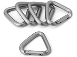 Conjunto De 4 Mosquetões Triangulares Em Liga Alumínio Para Camping,