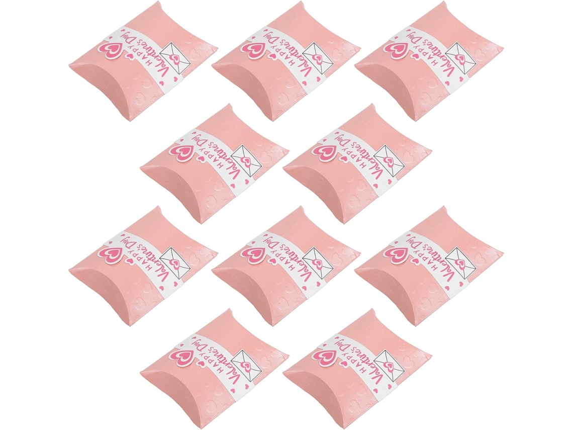 Buideco 10-caixas De Papel Kraft Em Formato Almofada Para Doces Do Dia Dos Namorados, Uso Versátil, Elegantes E