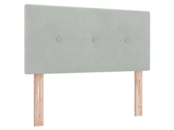 Cabeceira Cinzento Light exclusiva da MAISON em couro sintético (100 cm)