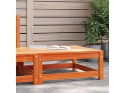 Vidaxl Apoio De Pés P/ Jardim 70x70x30 Cm Pinho Maciço Castanho Cera
