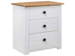 Vidaxl Mesa De Cabeceira 46x40x57 Cm Madeira De Pinho Panama Branco