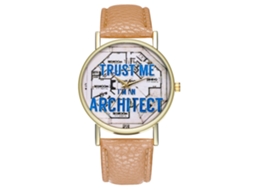 Reloj De Mujer Moda Pulsera Movimiento De Cuarzo Beige Para Dama Y Hombre