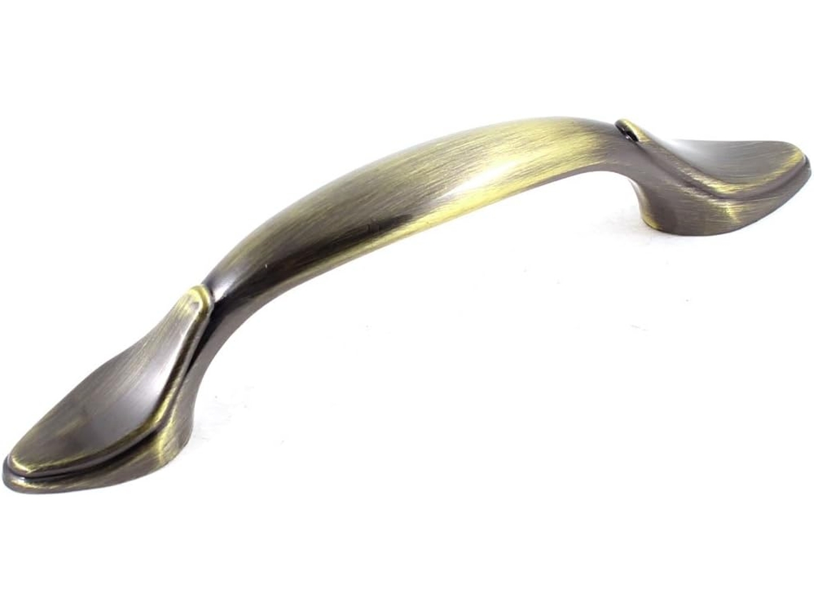 Ferragens Para Portas E Janelas Aexit Furniture, Puxador Curvo Para Gaveta, Maçaneta De Porta Em Tom Bronze 4 Polegadas