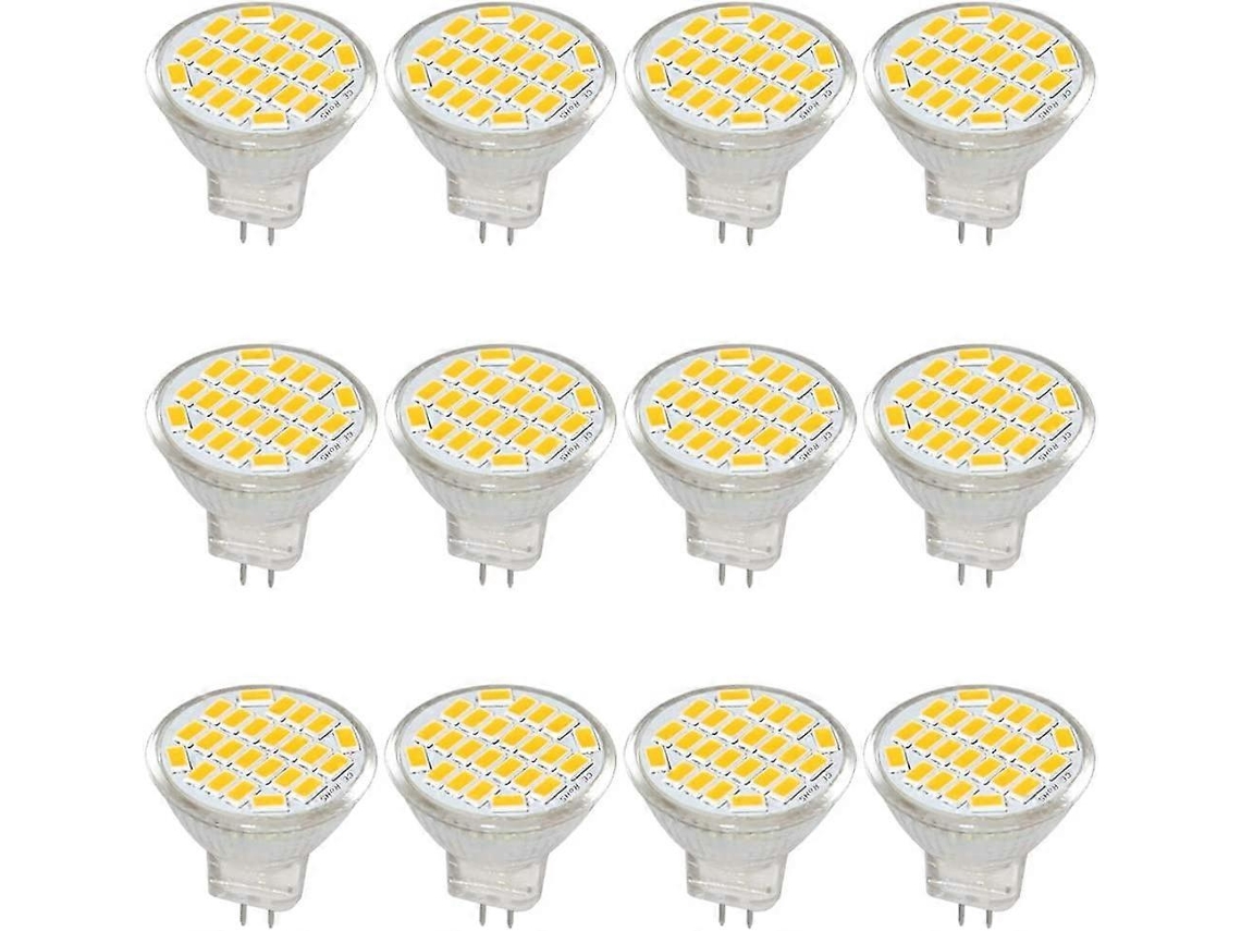 Rebe bombilla Led Mr11 Gu4 3w 12v Ca/cc Luz Blanca Cálida 3000k Equivalente a 30w Halógeno Ahorro de Energía